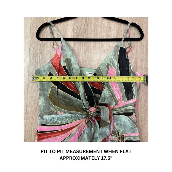 NWOT Jason Wu Faux Wrap Dress with Geometric Metallic Print - Size 10 - Picture 5 of 6